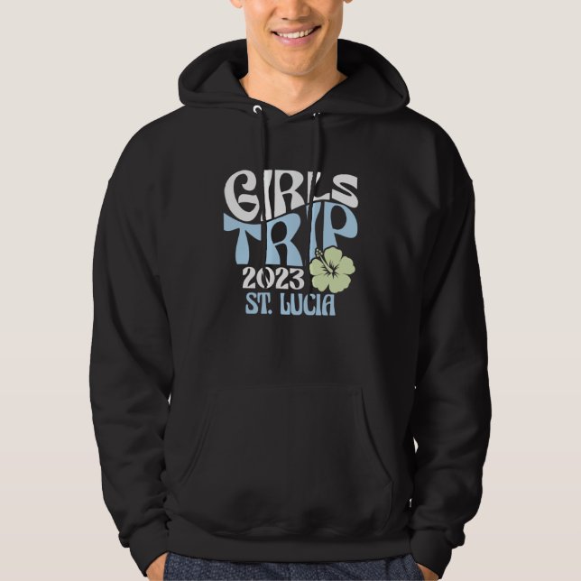 Girls Trip 2023 St Lucia Beach Destination Retro G Hoodie (Front)