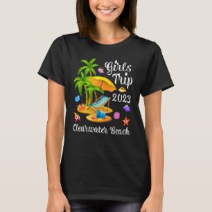 Girls Trip 2023 Vacation Palm Tree Florida Clearwa T-Shirt