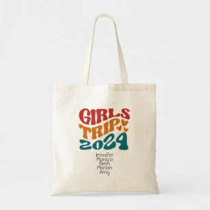Girl's Trip 2024 Customisable Colours and Text Tote Bag