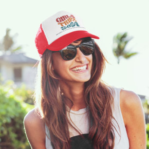 Girl's Trip 2024 Customisable Colours and Text Trucker Hat