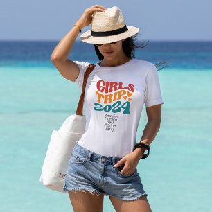 Girl's Trip 2024 Customizable Colors and Text T-Shirt