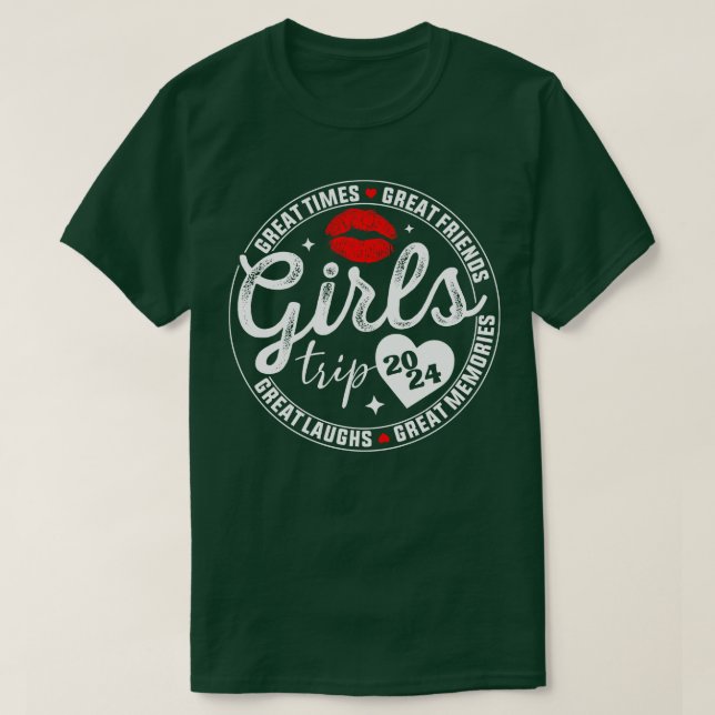 Girls Trip 2024 Womens Weekend Vacation Matching T-Shirt (Design Front)
