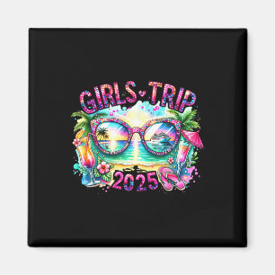 Girls Trip 2025 Summer Trip Vacation Tropical Crui Magnet