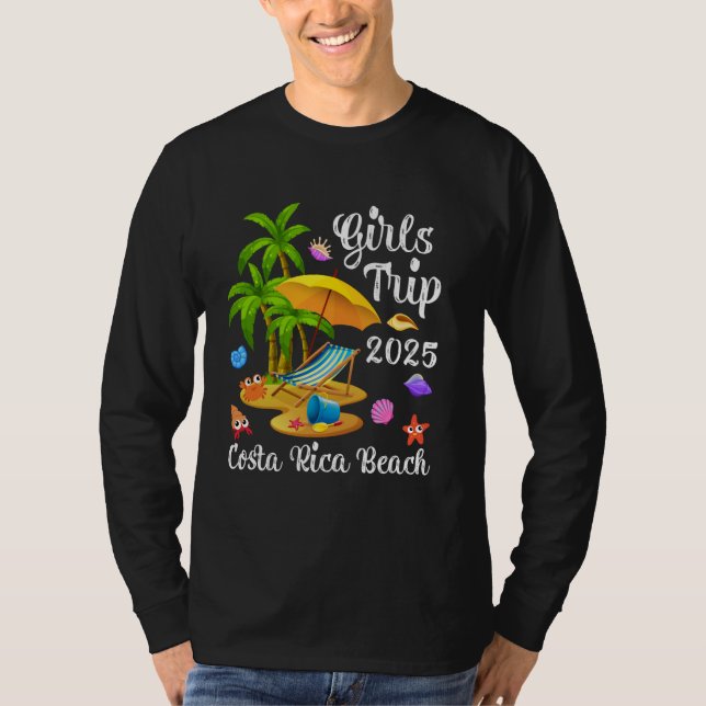 Girls Trip 2025 Summer Vacation Costa Rica Beach T-Shirt (Front)