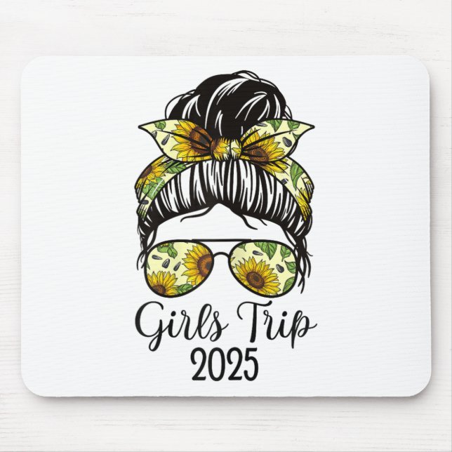 Girls Trip 2025 Weekend 2025 Vacation Trip Squad A Mouse Pad (Front)