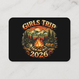 Girls Trip 2026 Camping Adventure Business Card
