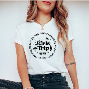 Girls Trip 2026 – Custom Friends Beach Vacation T-Shirt