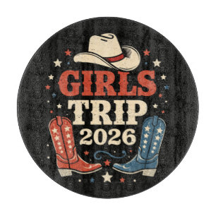 Girls Trip 2026 Family Matching Western Vacation Cutting Board