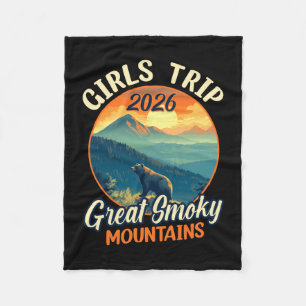 Girls trip 2026 great smoky mountains national fleece blanket