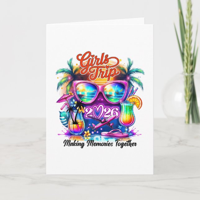 Girls Trip 2026 Making Memories Together Vacation  Card (Front)