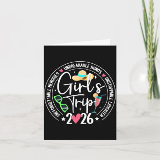 Girls Trip 2026 Memories Girls Friends Trip Card