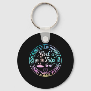 Girls Trip 2026 Tropical Beach Vibes Summer Key Ring