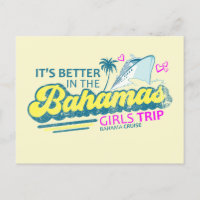 Girls Trip Bahamas Postcard Vacation Cruise