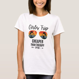 Girls Trip Cheaper Than A Therapy 2026 Group Match T-Shirt
