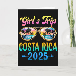 Girl's Trip Costa Rica 2025 Summer Vacation Sungle Card
