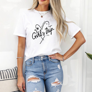 Girls Trip Custom Beach Destination Travelling T-Shirt