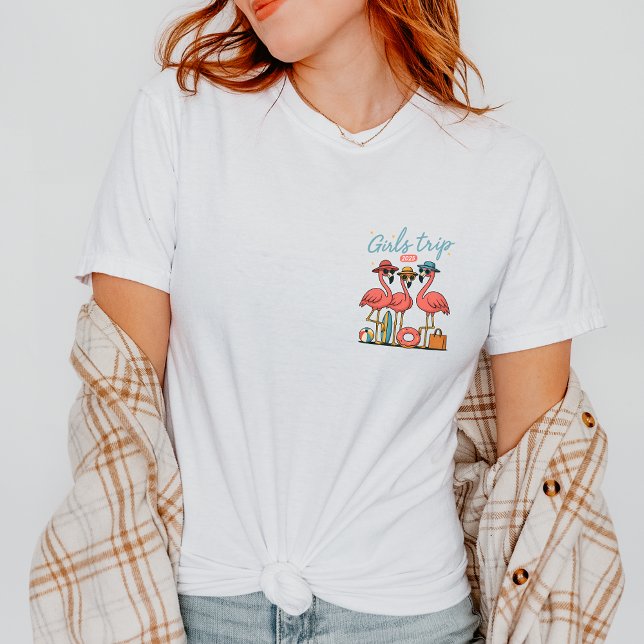 Girls Trip Flamingo Pocket Size Design T-Shirt (Creator Uploaded)
