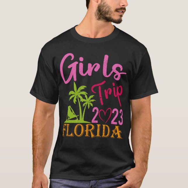 Girls Trip Florida 2023 Girls Weekend Summer Beach T-Shirt (Front)