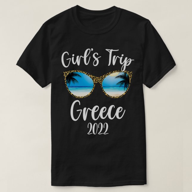 Girls Trip Greece 2022 Beach Sunglasses spring sum T-Shirt (Design Front)