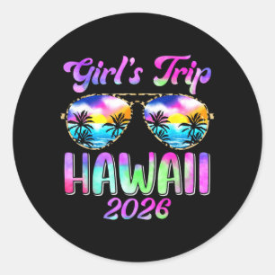Girls Trip Hawaii 2026 Summer Beach Weekend Classic Round Sticker