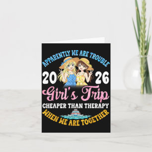 Girls Trip Hilarious Friends Fun Boat Ocean Travel Card