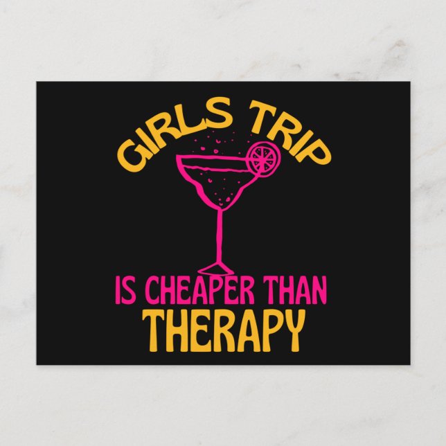 Girls Trip Is My Therapy Postcard (Front)