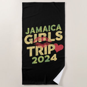 Girls Trip Jamaica 2024 Weekend Summer Vacation  Beach Towel