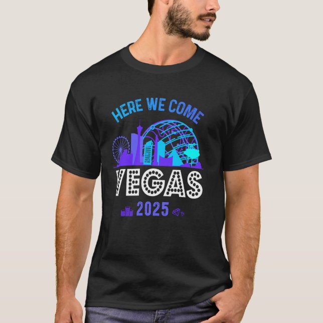 Girls Trip Las Vegas 2025 Birthday Squad Family He T-Shirt (Front)