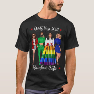 Girls Trip LGBTQ Vacation Gay Woman Lesbian Hen Do T-Shirt