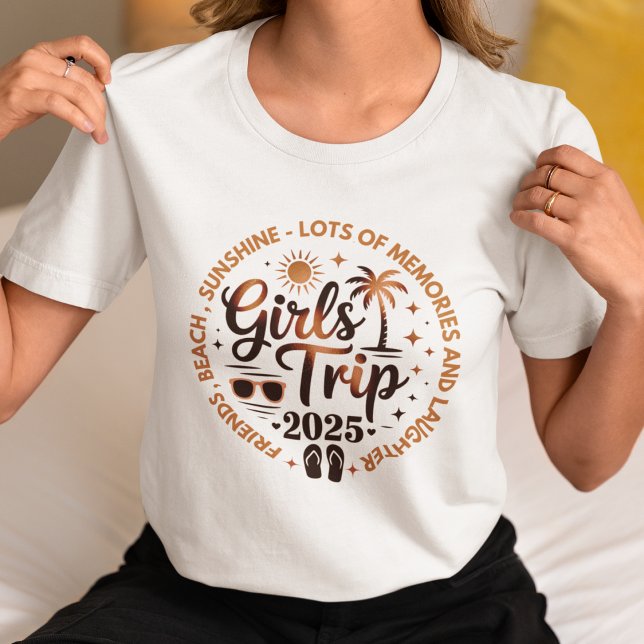 Girls Trip Matching Besties Summer Vacation Travel T-Shirt (Creator Uploaded)