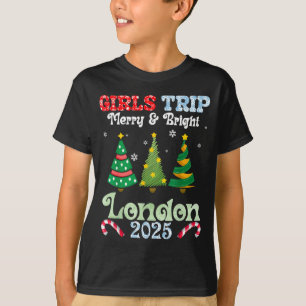 Girls Trip Merry Bright Christmas In London Vacati T-Shirt