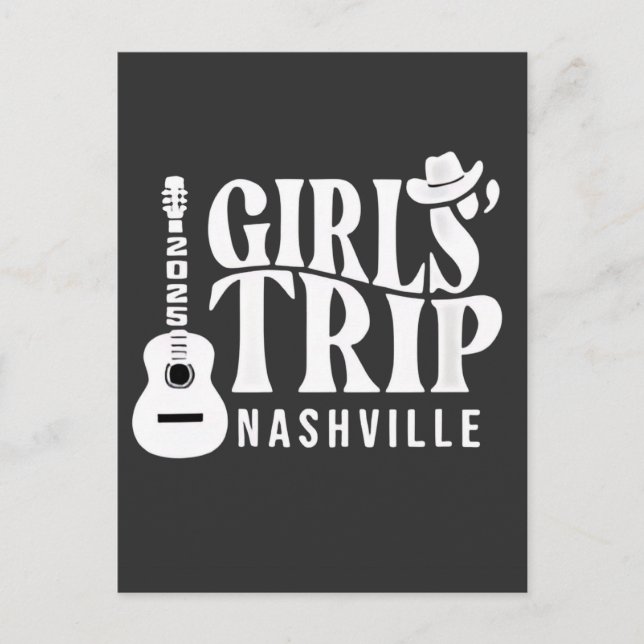 Girls Trip Nashville 2025 Vacation Summer  Holiday Postcard (Front)