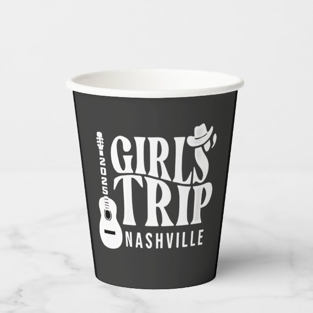Girls Trip Nashville 2025 Vacation Summer  Paper Cups (Front)