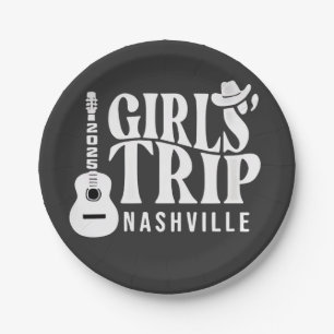 Girls Trip Nashville 2025 Vacation Summer  Paper Plate
