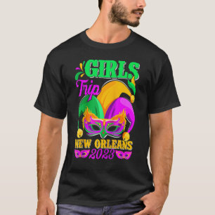Girls Trip New Orleans 2023 Funny Jester Mask Mard T-Shirt