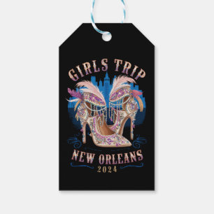 Girls Trip New Orleans 2024 Mardi Gras High Heels Gift Tags