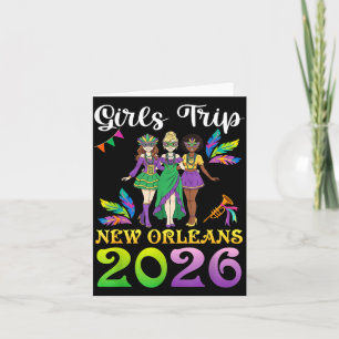 Girls Trip New Orleans 2026 Mardi Gras Day Squad T Card