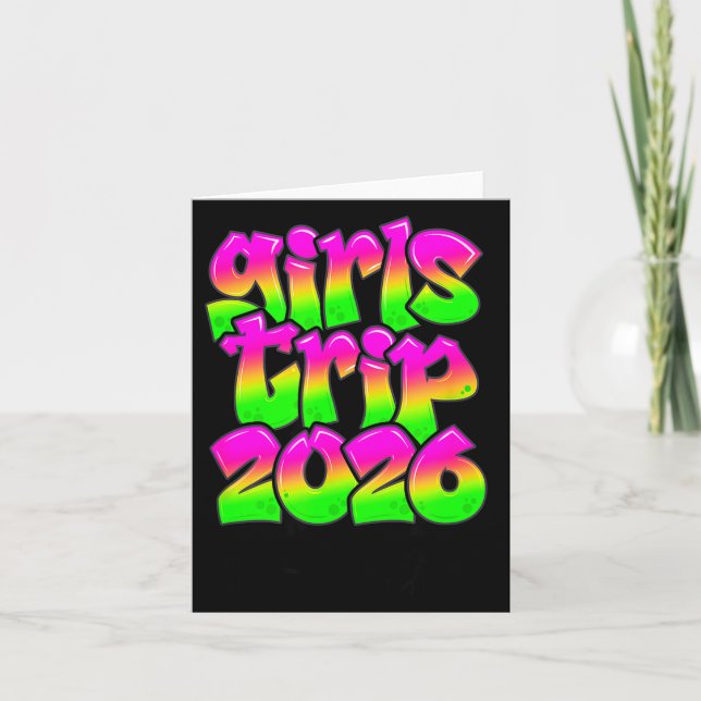 Girls Trip New Orleans Louisiana 2026 Graffiti Gre Card (Front)