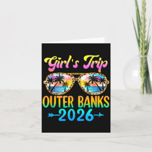 Girl's Trip Outer Banks 2026 Summer Vacation Sungl Card