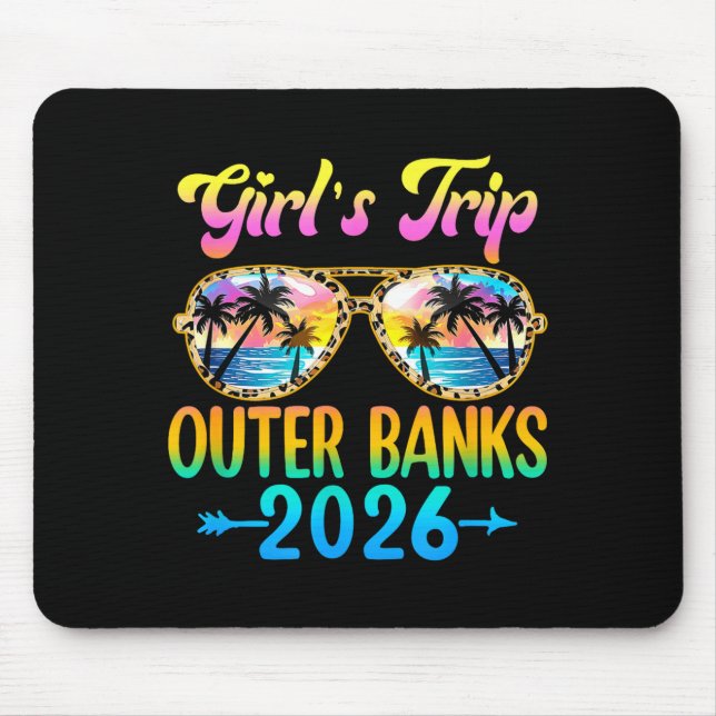 Girl's Trip Outer Banks 2026 Summer Vacation Sungl Mouse Pad (Front)