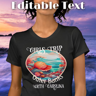 Girls Trip Outer Banks Editable Text T-Shirt
