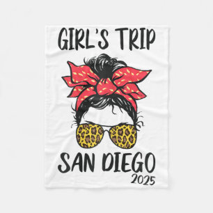 Girls Trip San Diego 2025 Vacation Girls Weekend M Fleece Blanket
