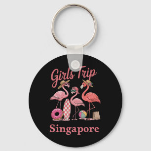 Girls Trip Singapore Vacation Travel Key Ring