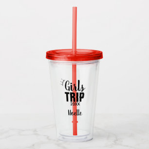 Girls Trip with Crown & Year Acrylic Tumbler