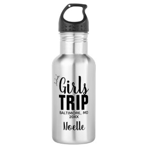 Girls Trip with Crown, Year, and Name 532 Ml Water Bottle
