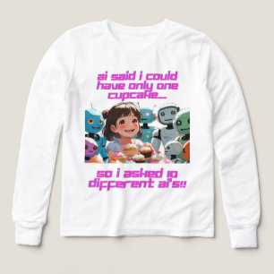 Girls Tshirt-Funny Girls Long Sleeve T-Shirt