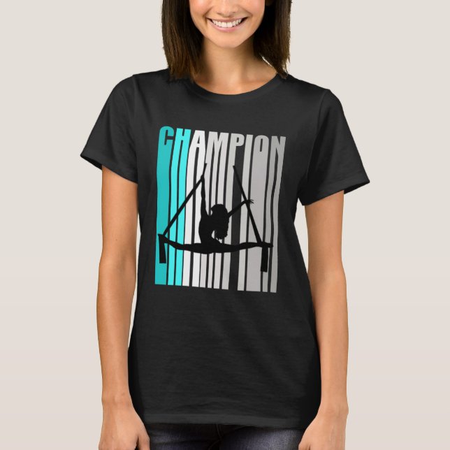 Girls Turquoise Aerialist Champion Air Yoga Dance T-Shirt (Front)