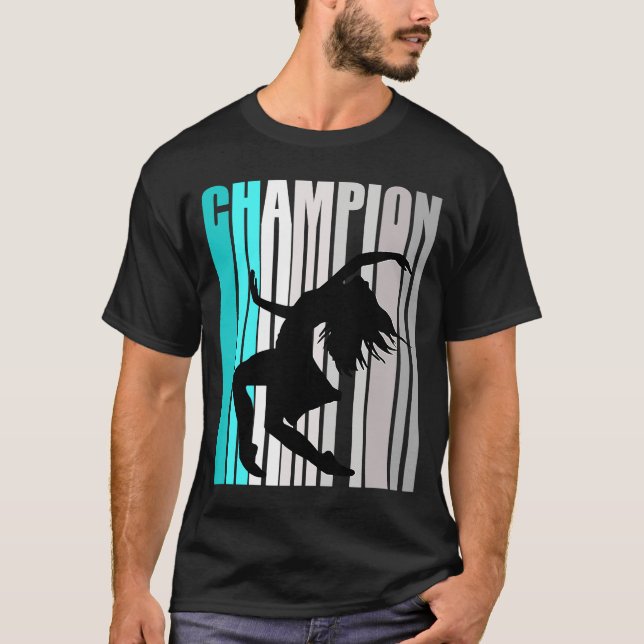 Girls Turquoise Dance Champion Musical Dancer T-Shirt (Front)
