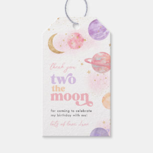 Girl's Two The Moon Thank You Tags