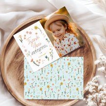 Girls Two Wild Boho Wildflower Birthday Photo